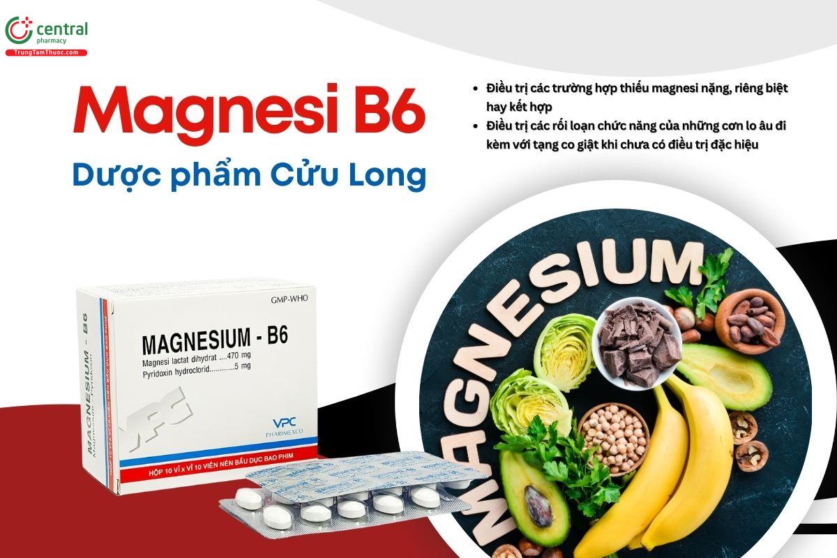 Thuốc Magnesium-B6 Pharimexco điều trị tình trạng thiếu magnesi nặng
