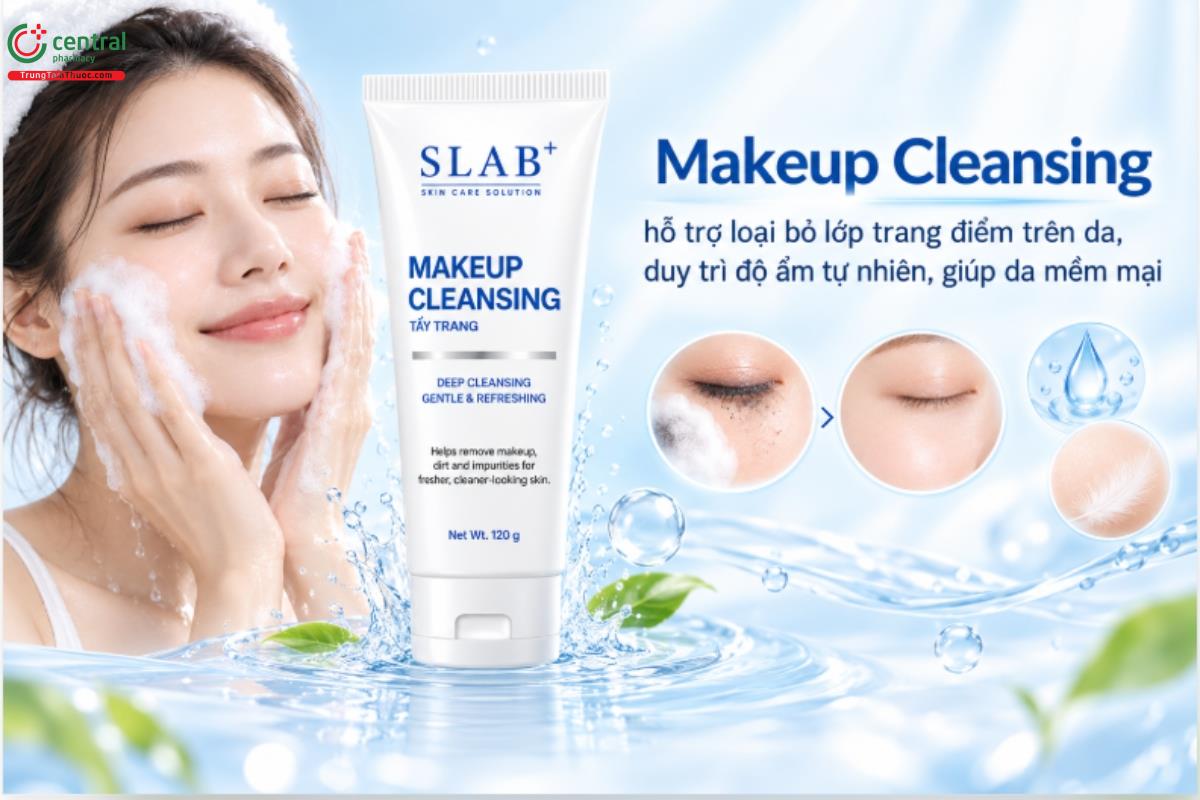 Makeup Cleansing hỗ trợ loại bỏ lớp trang điểm trên da, duy trì độ ẩm tự nhiên, giúp da mềm mại