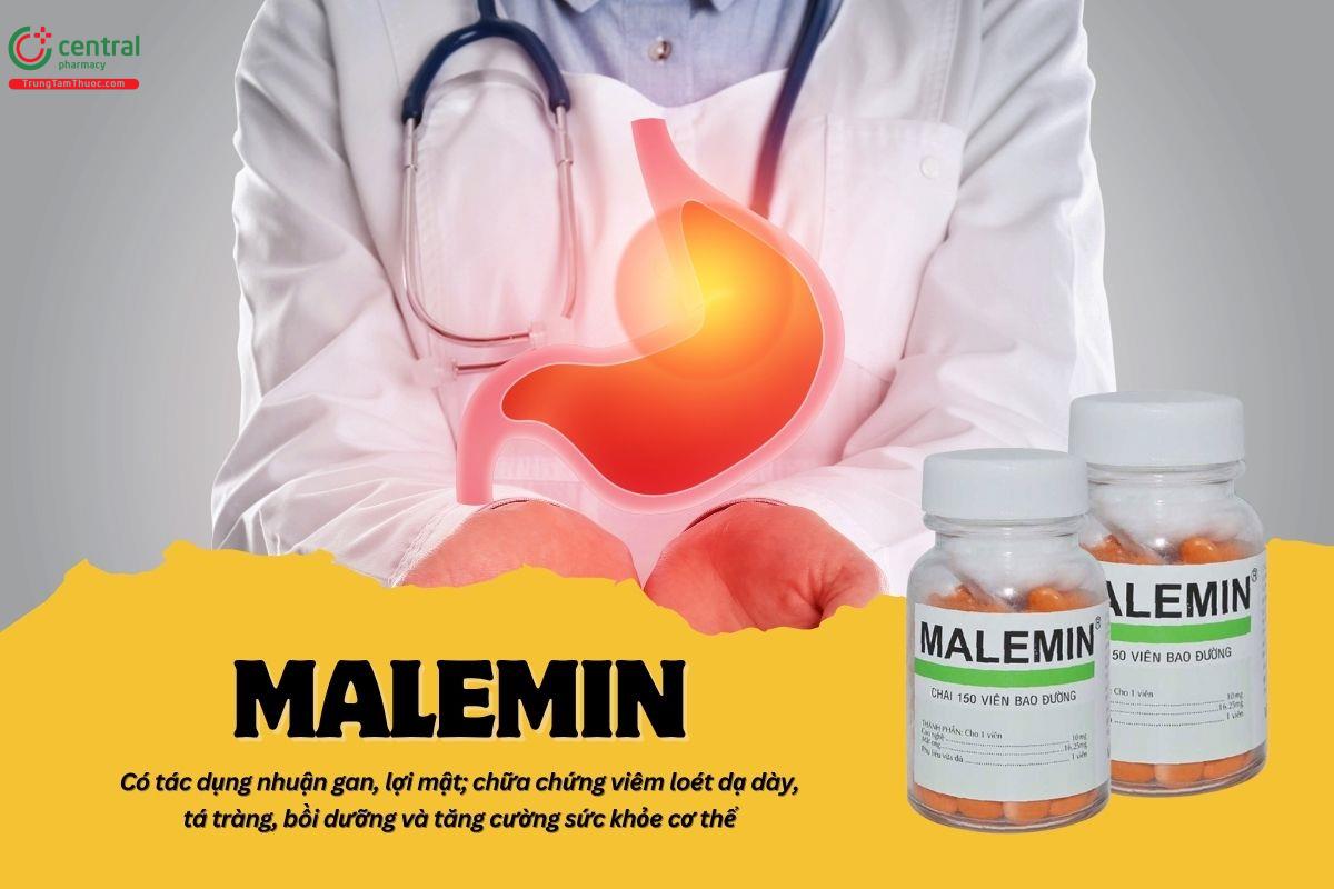 Thuốc Malemin VPC nhuận gan, lợi mật, chữa viêm loét dạ dày, tá tràng