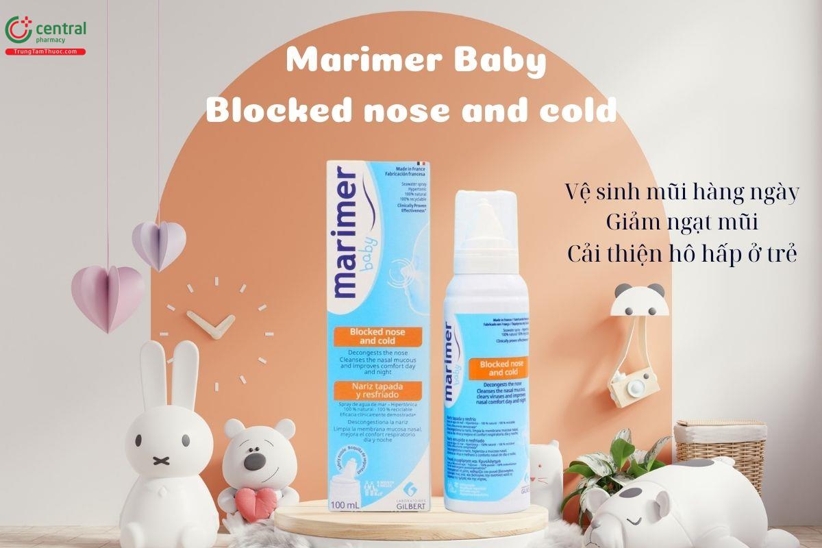 Dung dịch xịt mũi Marimer Baby Blocked nose and cold