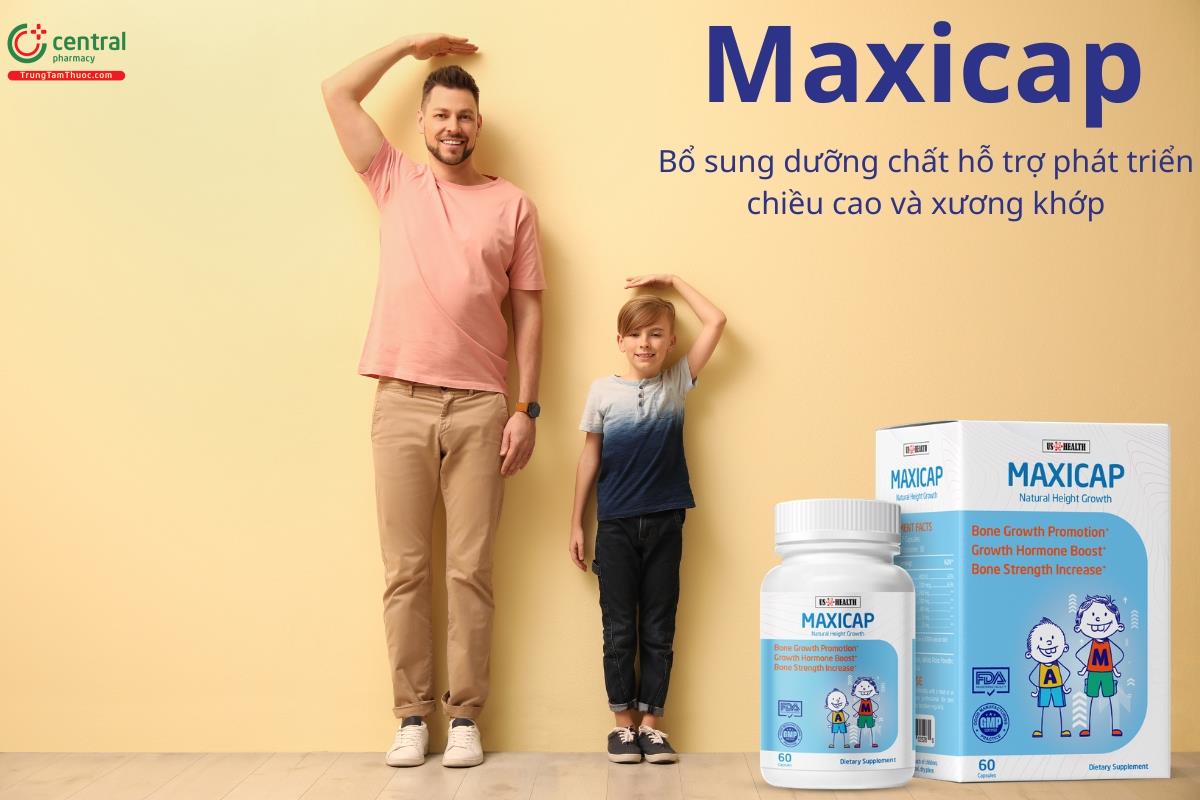 Maxicap bổ sung dưỡng chất giúp phát triển chiều cao, xương khớp