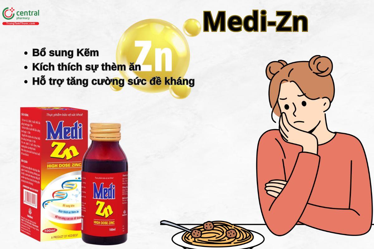 Medi-Zn giúp bổ sung Kẽm, giúp hết chán ăn, ăn ngon miệng