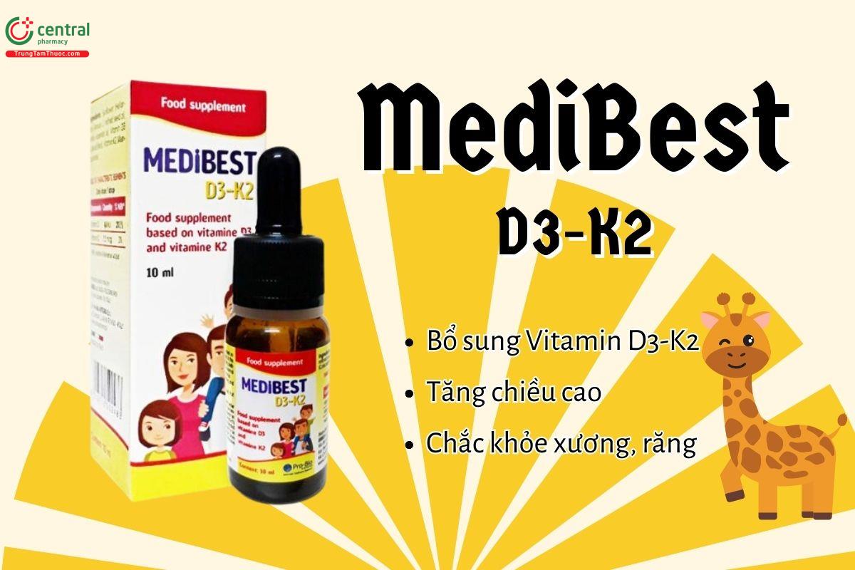 MediBest D3-K2 giúp bé cao lớn, thông minh, khỏe mạnh