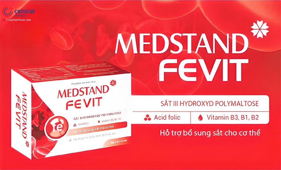 Viên uống Medstand Fevit cung cấp sắt và acid folic cho cơ thể