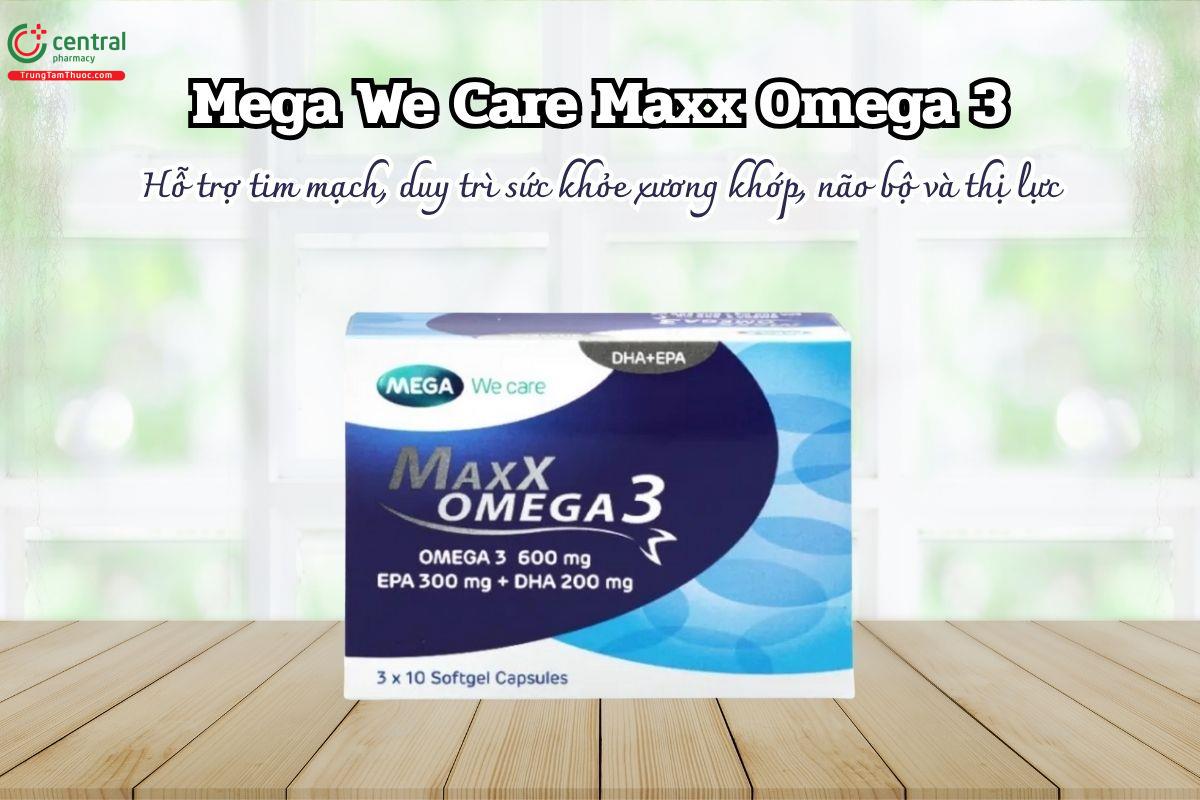 Mega We Care Maxx Omega 3 hỗ trợ tim mạch, duy trì sức khỏe xương khớp, não bộ và thị lực