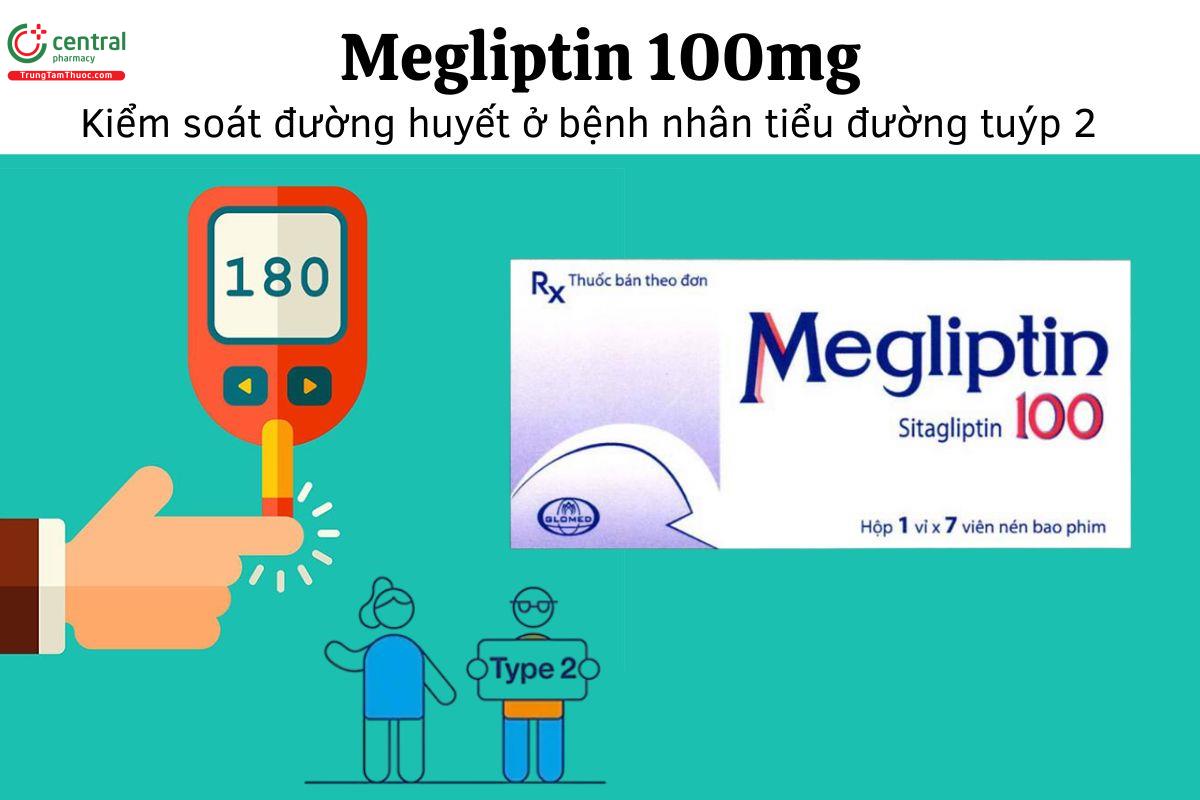 Thuốc Megliptin 100mg - Kiểm soát đường huyết ở bệnh nhân tiểu đường tuýp 2