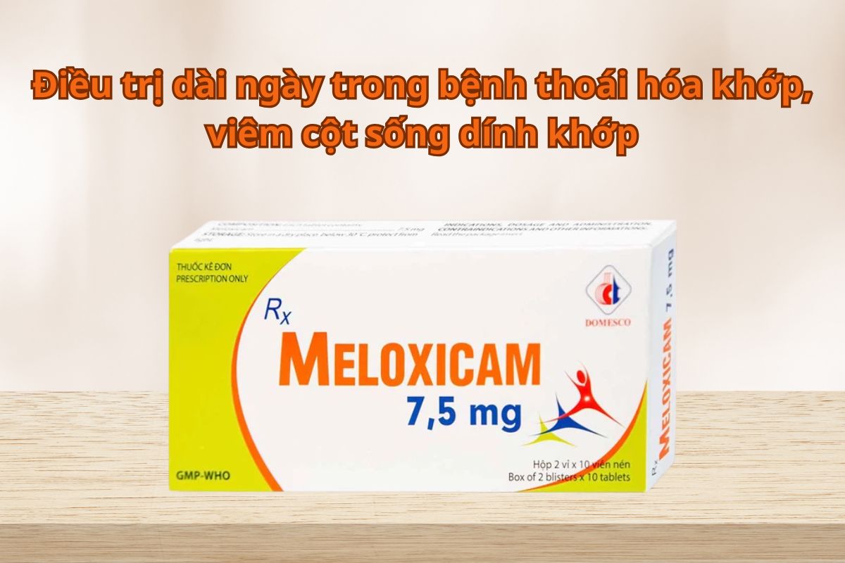Thuốc Meloxicam 7,5mg Domesco điều trị giảm viêm, giảm đau và hạ sốt
