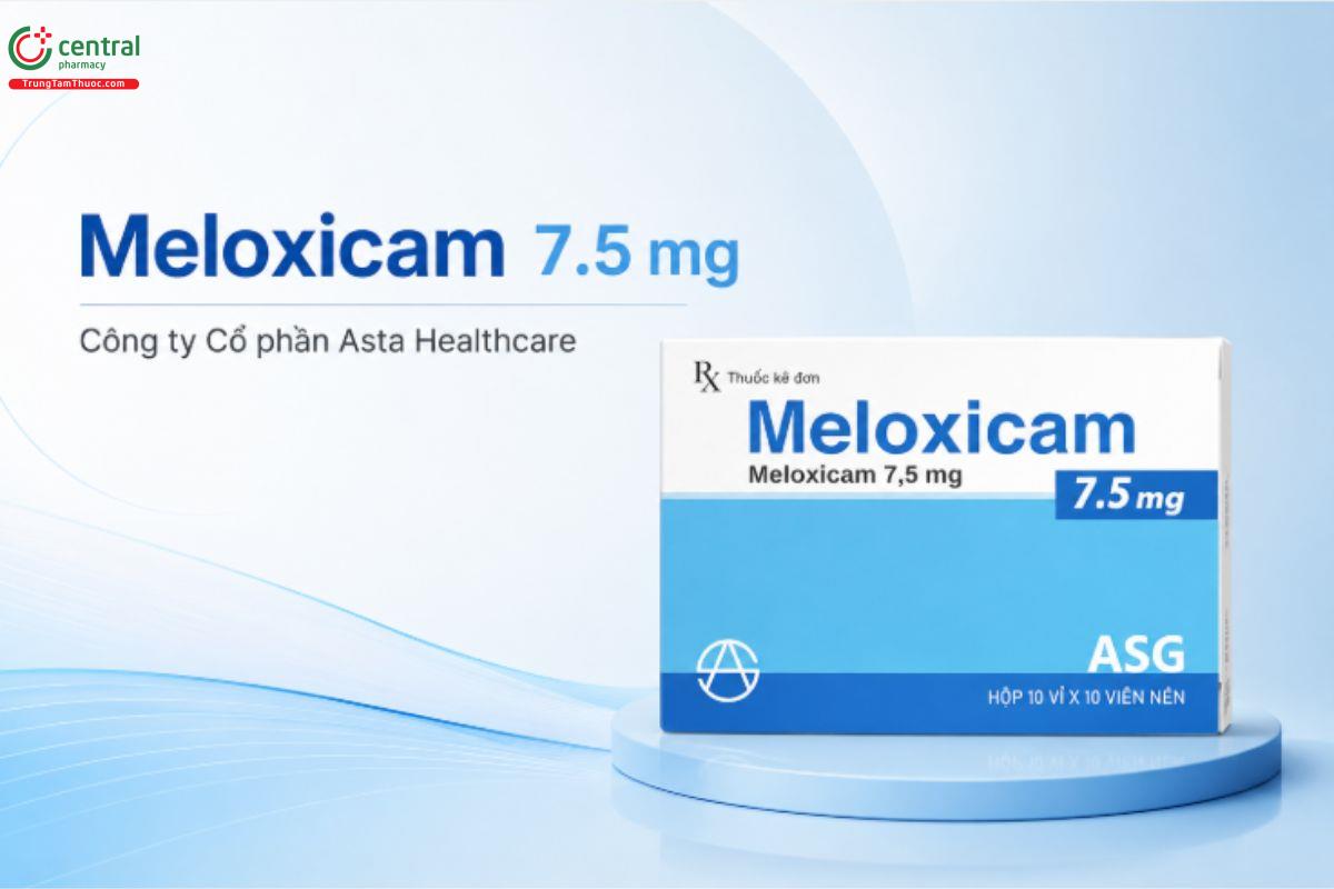 Thuốc Meloxicam 7.5 mg điều trị viêm xương khớp, viêm cột sống dính khớp.