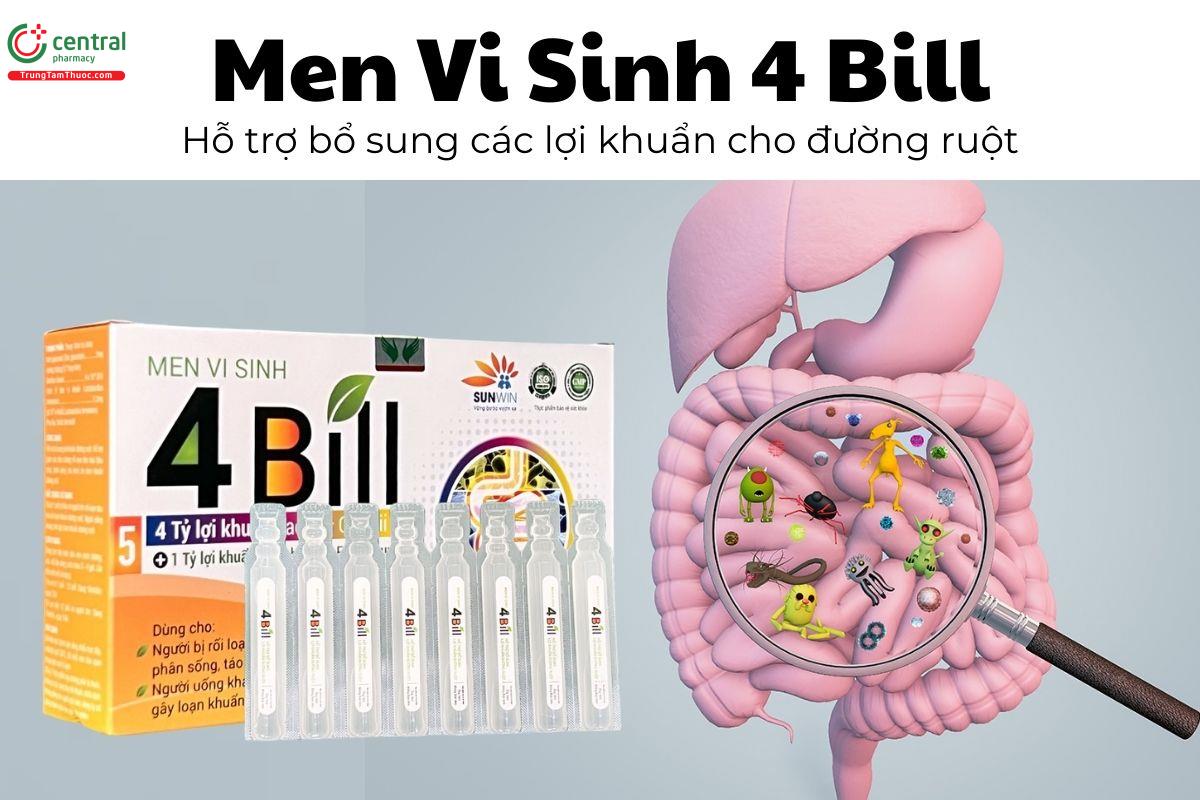 Men Vi Sinh 4 Bill - Hỗ trợ bổ sung các lợi khuẩn cho đường ruột
