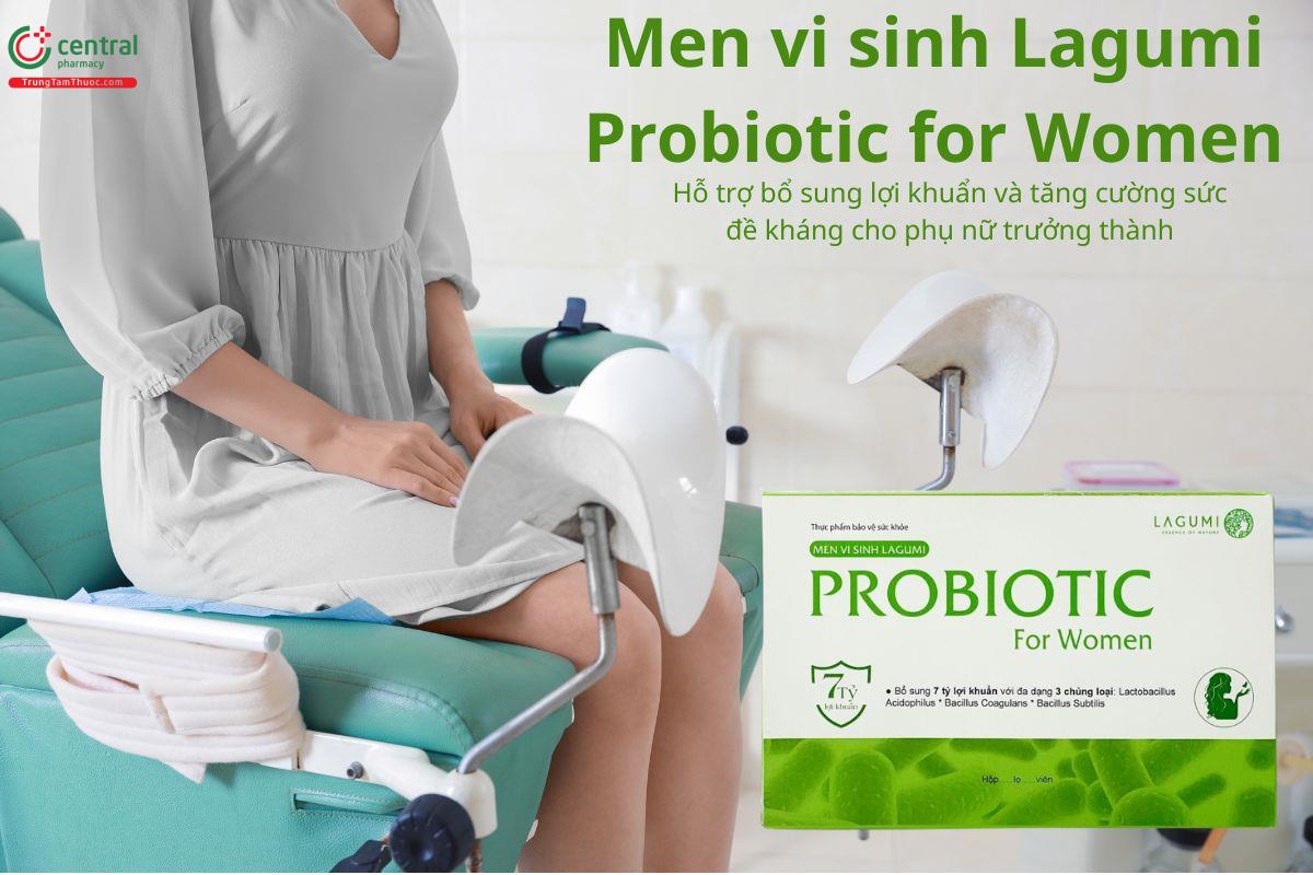 Men vi sinh Lagumi Probiotic for Women giúp cân bằng vi sinh phụ khoa