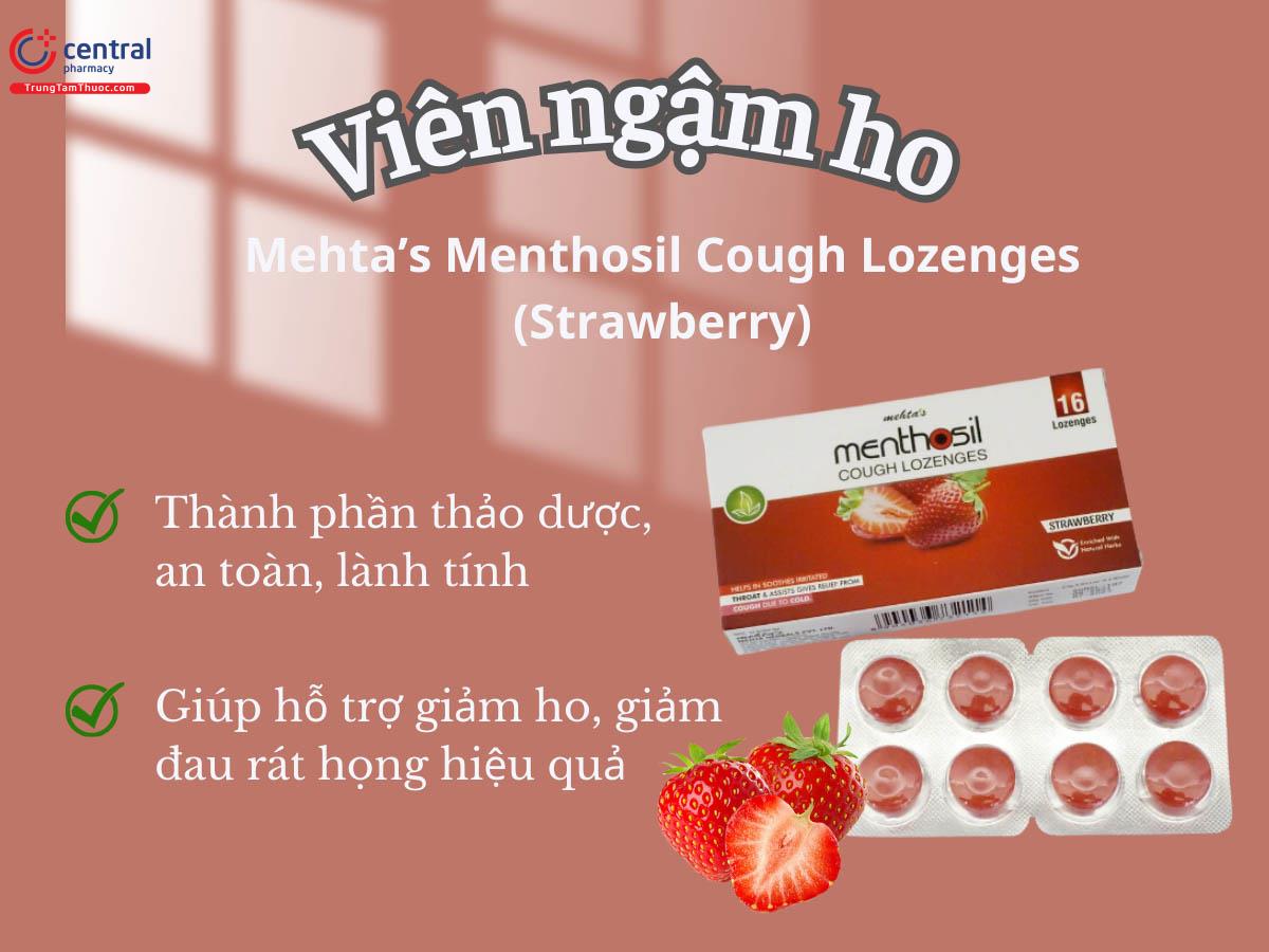 Mehta’s Menthosil Cough Lozenges (Strawberry)