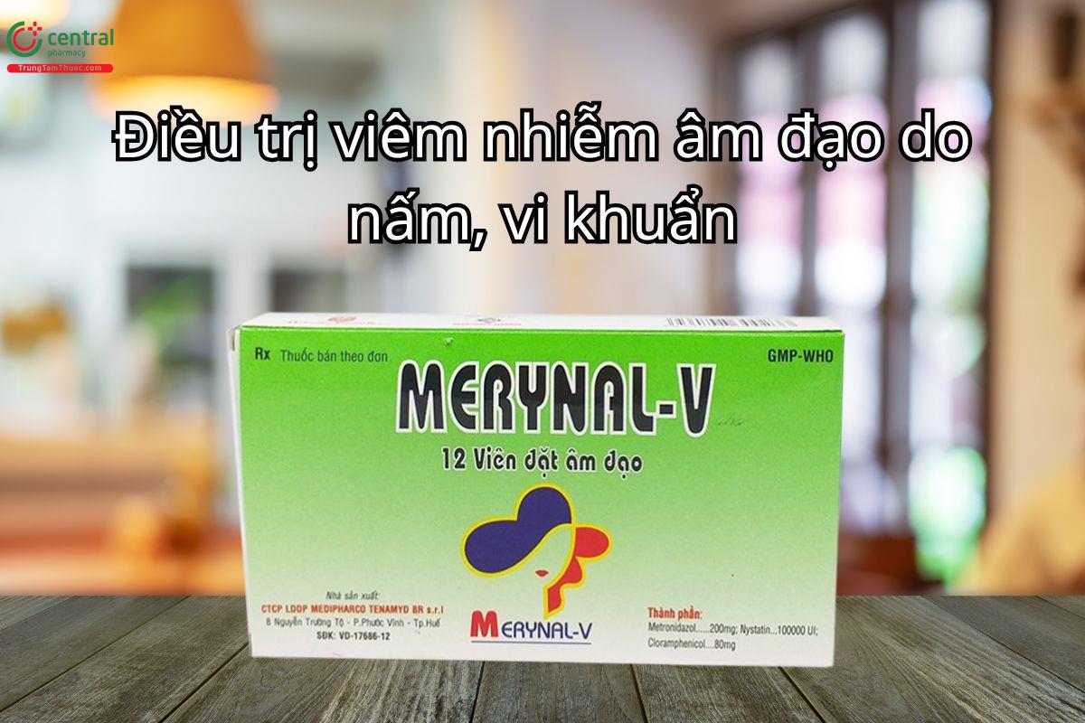 Thuốc Merynal-V dùng điều trị viêm âm đạo do nấm, vi khuẩn