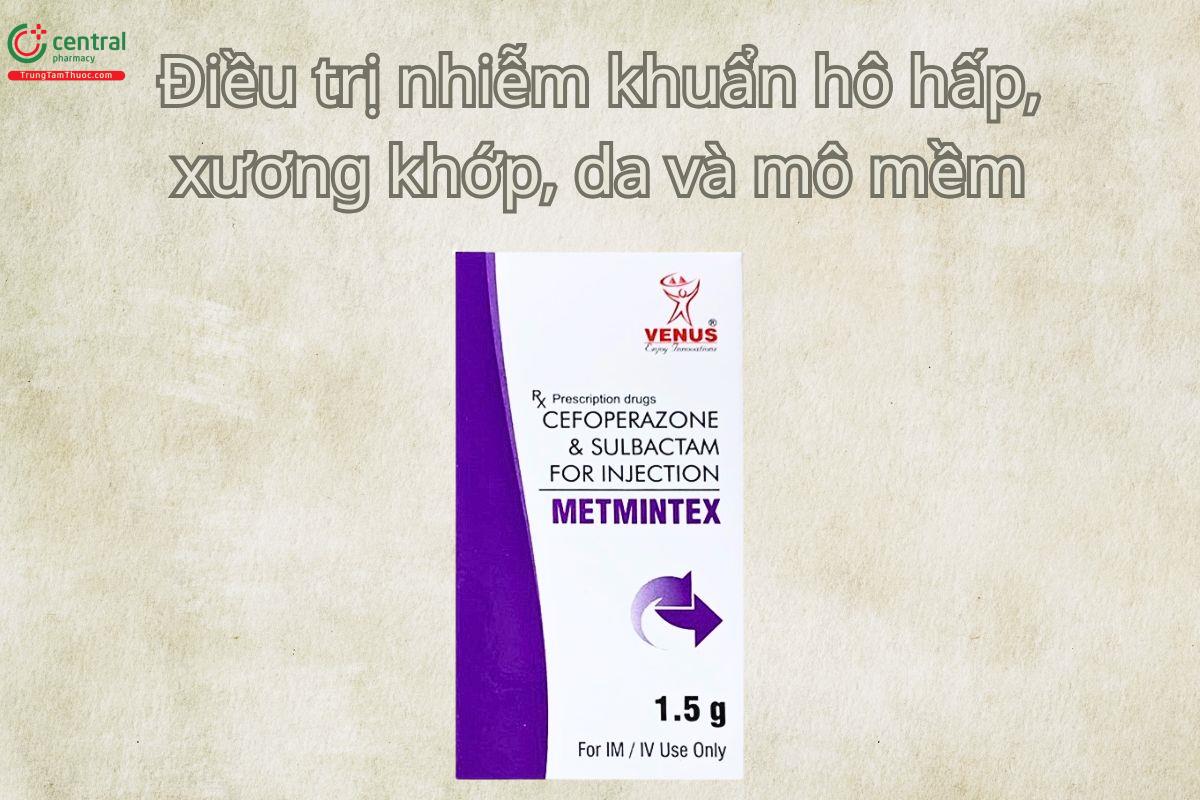 Thuốc Metmintex 1.5g điều trị tình trạng viêm phổi, viêm phế quản