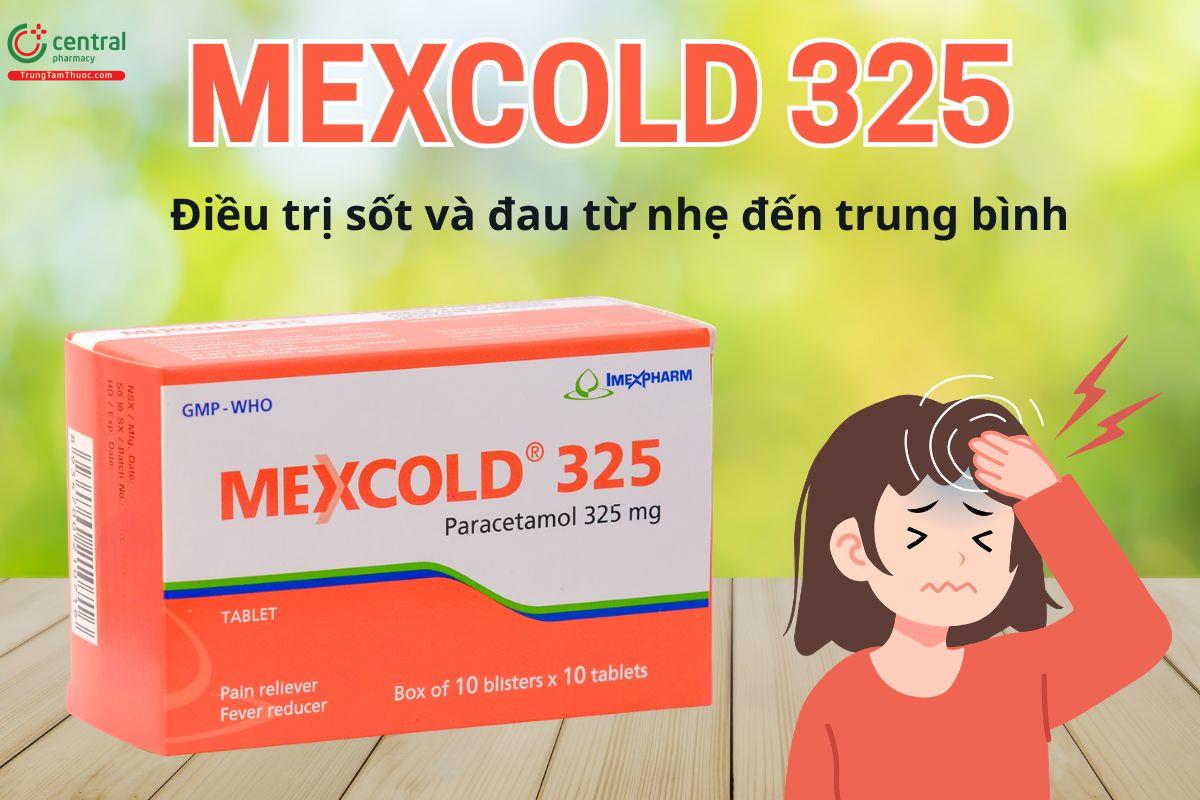 Mexcold 325 giúp giảm đau, hạ sốt từ nhẹ đến vừa
