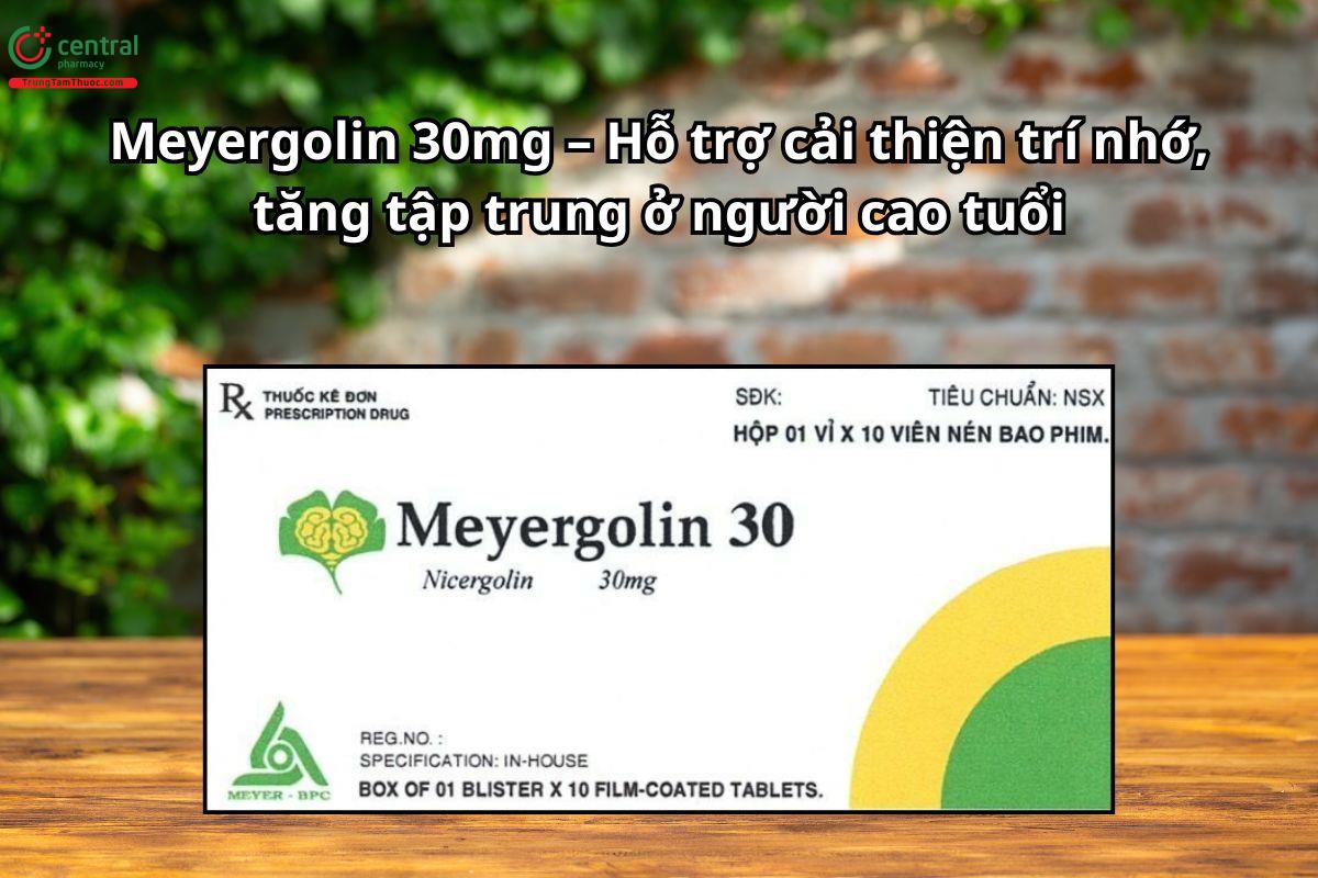 Thuốc Meyergolin 30mg cải thiện trí nhớ, tăng tập trung ở người cao tuổi