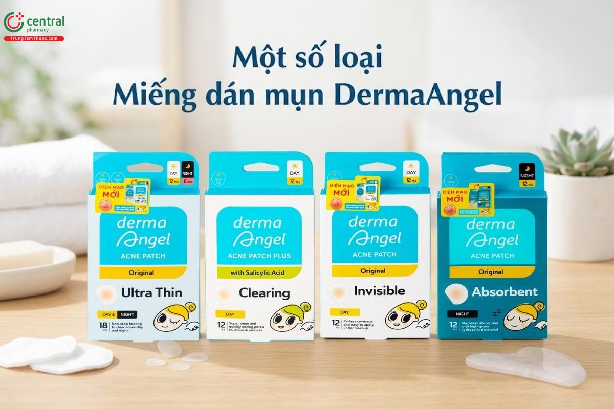 một số loại miếng dán mụn phổ biến của DermaAngel