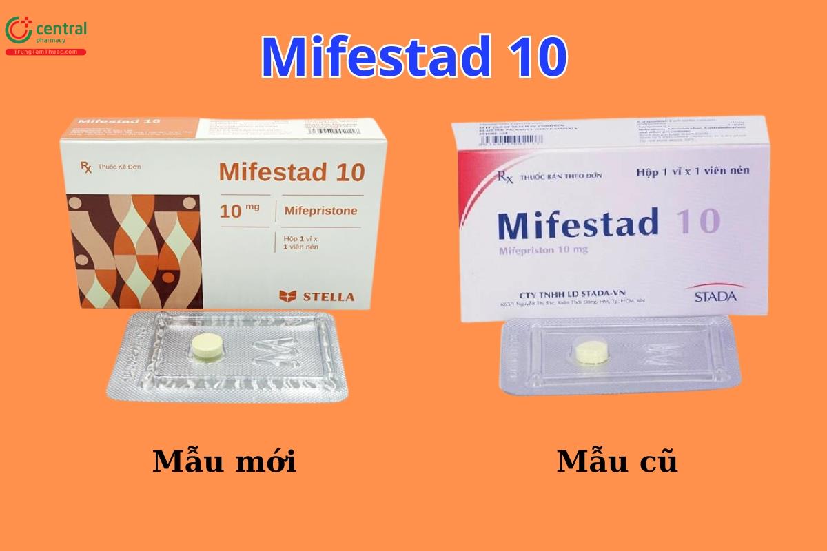 Mẫu mới và mẫu cũ thuốc Mifestad 10