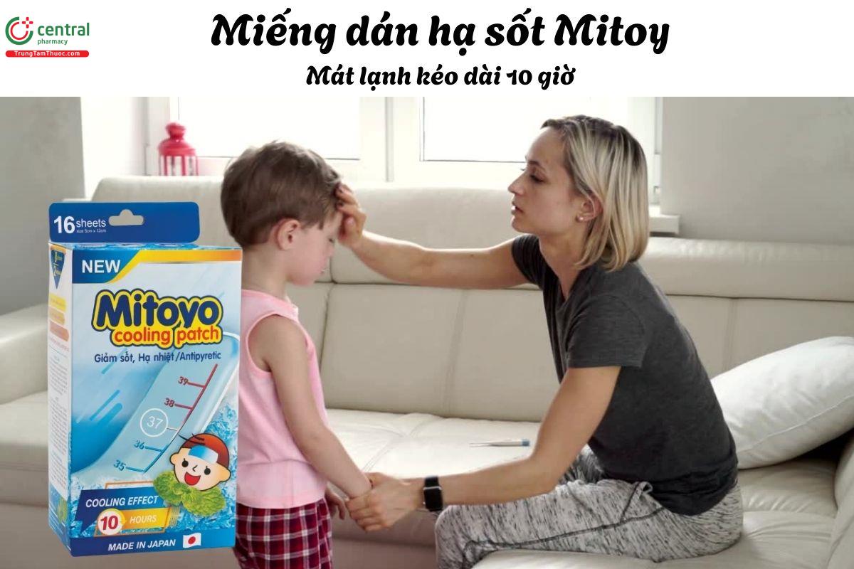 Miếng dán hạ sốt Mitoy - Giúp làm mát và hạ nhiệt tại các vùng da