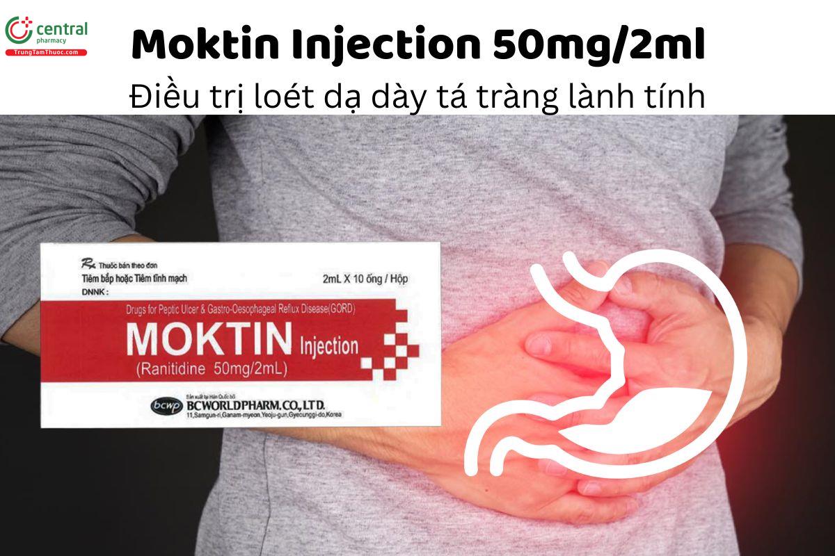 Thuốc Moktin Injection 50mg/2ml - Điều trị loét dạ dày tá tràng lành tính