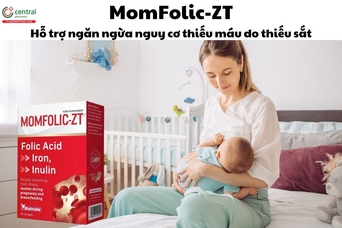 MomFolic-ZT - Giúp bổ sung sắt và axit folic, hạn chế nguy cơ thiếu máu