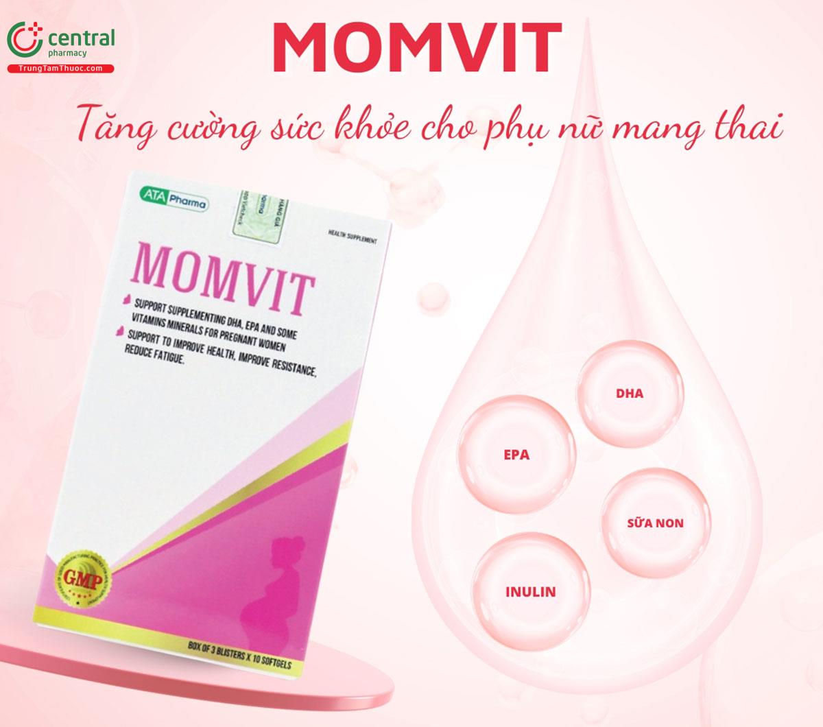 Momvit - Bồi bổ, nâng cao đề kháng cho phụ nữ mang thai