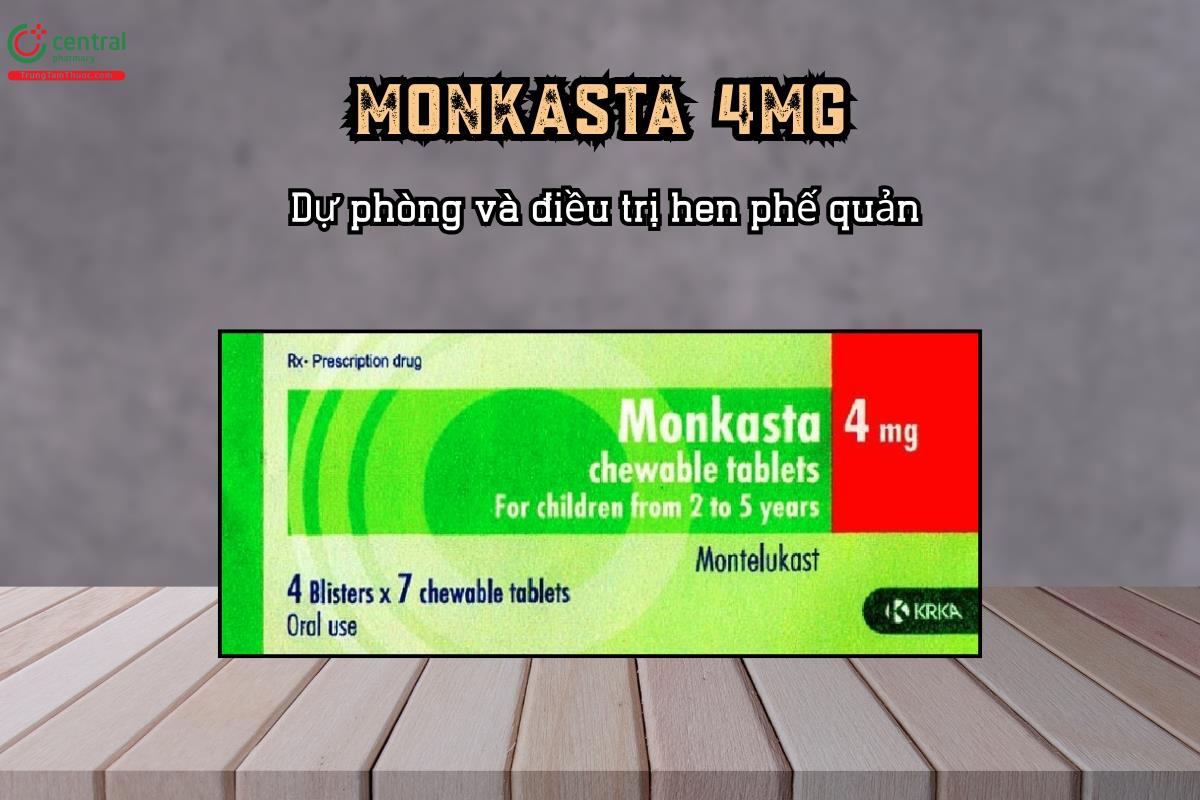 Dự phòng và điều trị hen phế quản với thuốc Monkasta 4mg
