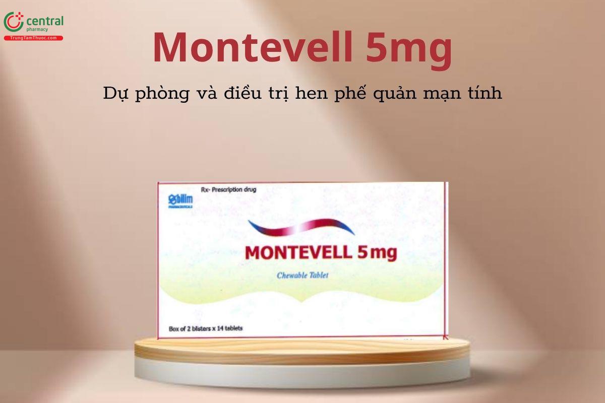 Thuốc Montevell 5mg - Dự phòng và điều trị hen phế quản mạn tính