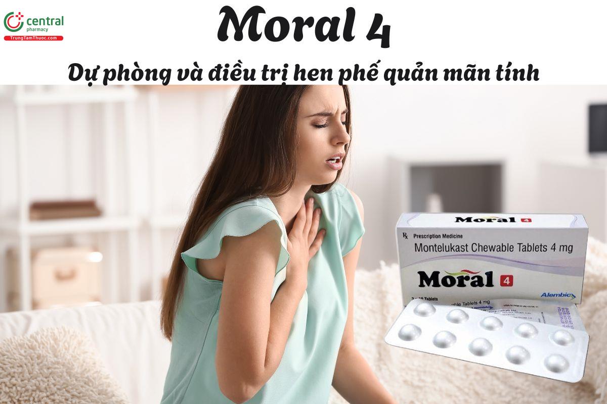Thuốc Moral 4 - Điều trị hen phế quản mạn tính, viêm mũi dị ứng