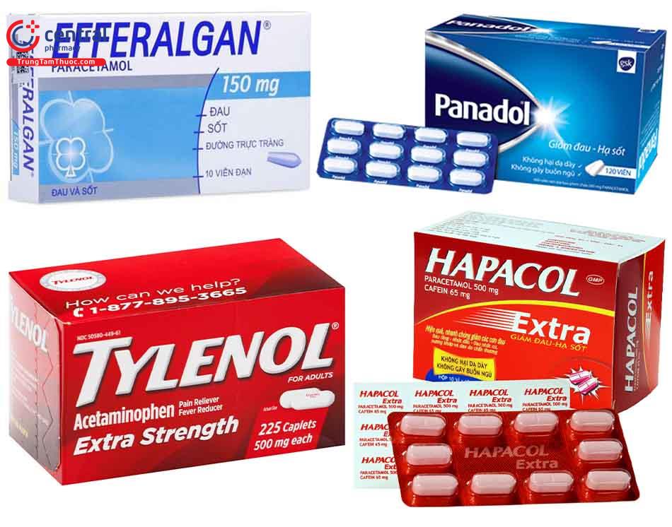 Một số thuốc có chứa Paracetamol