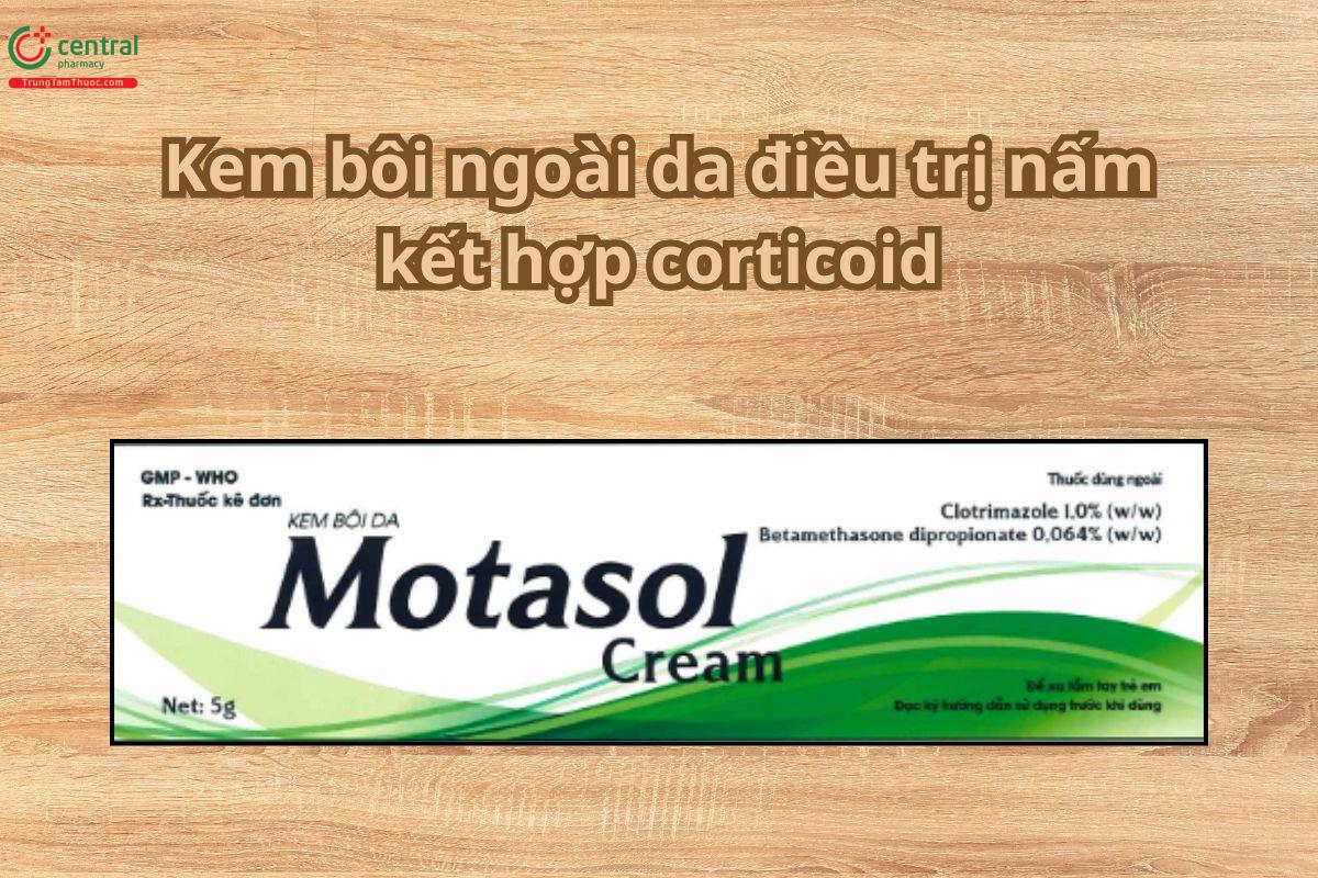 Thuốc Motasol Cream bôi ngoài da điều trị nấm kết hợp corticoid