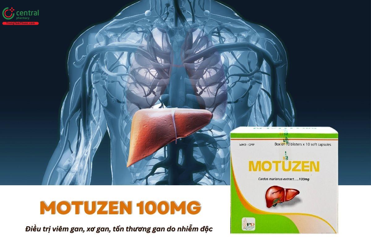 Thuốc Motuzen 100mg điều trị viêm gan, xơ gan, tổn thương gan 