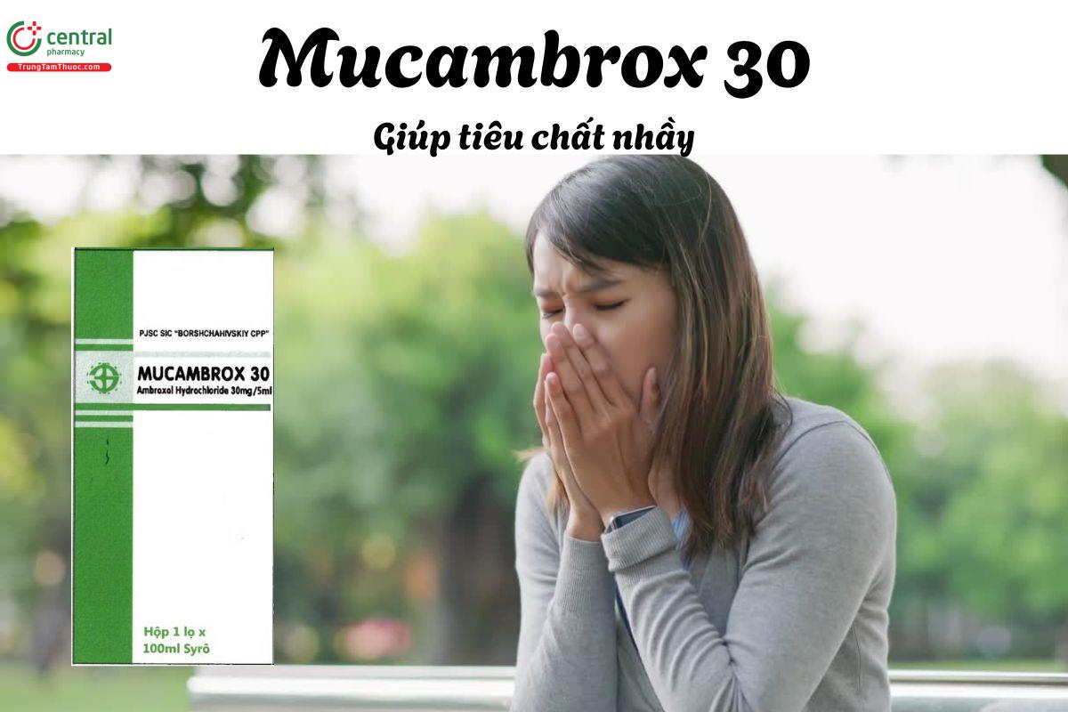Thuốc Mucambrox 30 - Điều trị tiêu chất nhầy cho bệnh hô hấp