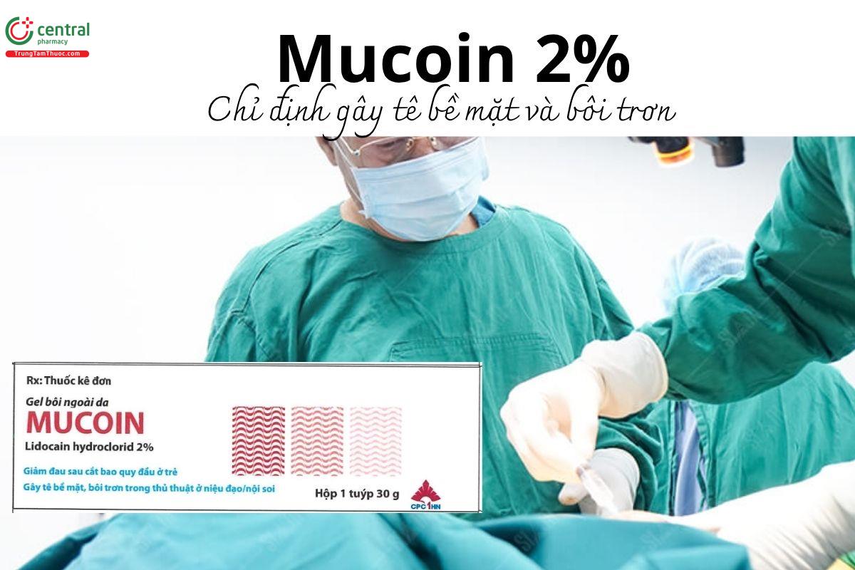 Thuốc Mucoin 2% - Chỉ định gây tê bề mặt và bôi trơn