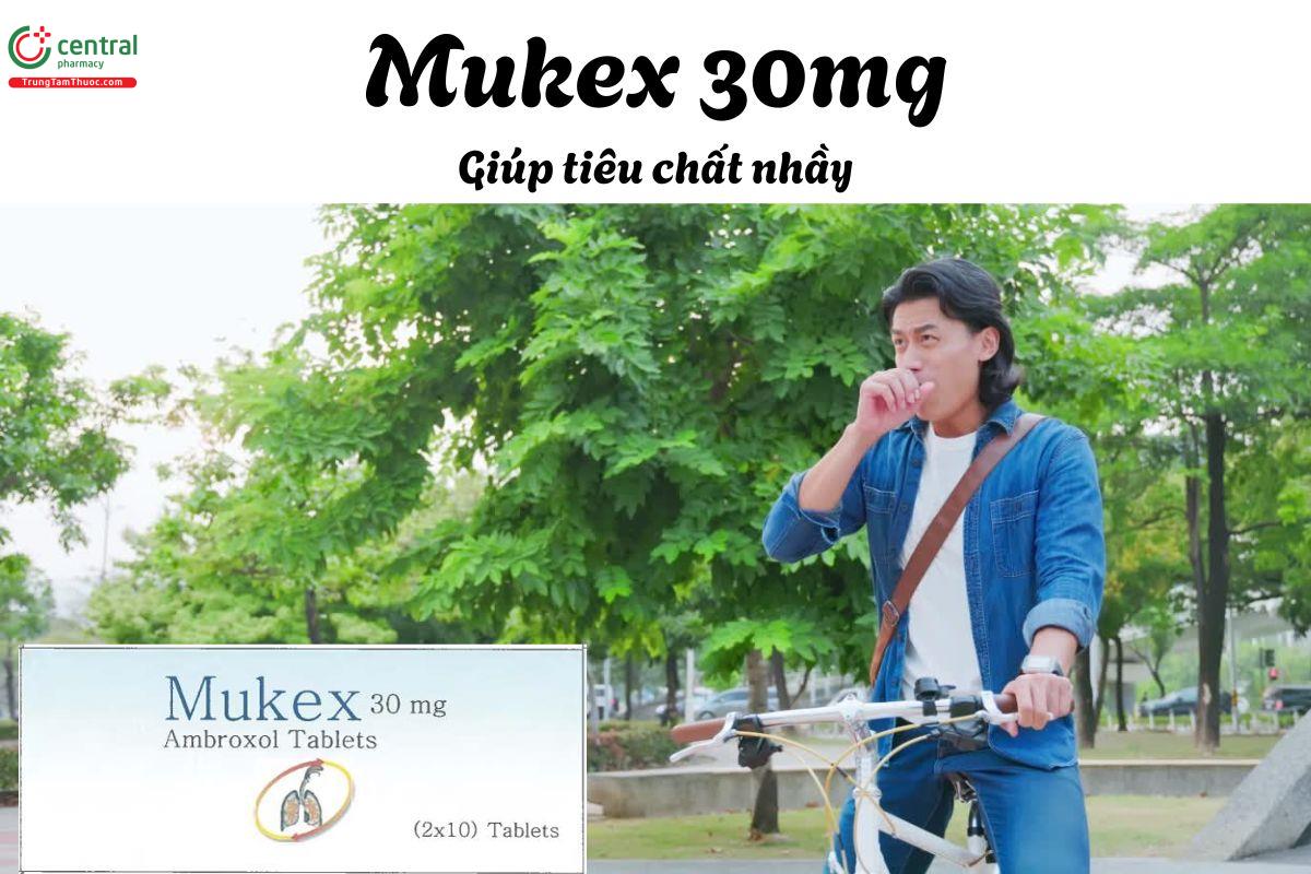 Thuốc Mukex 30mg - Điều trị tiêu chất nhầy trong các bệnh hô hấp