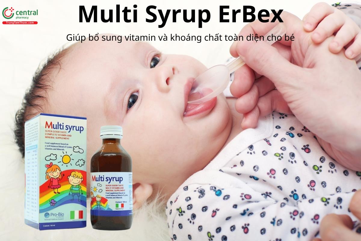 Multi Syrup ErBex giúp bổ sung vitamin và khoáng chất toàn diện