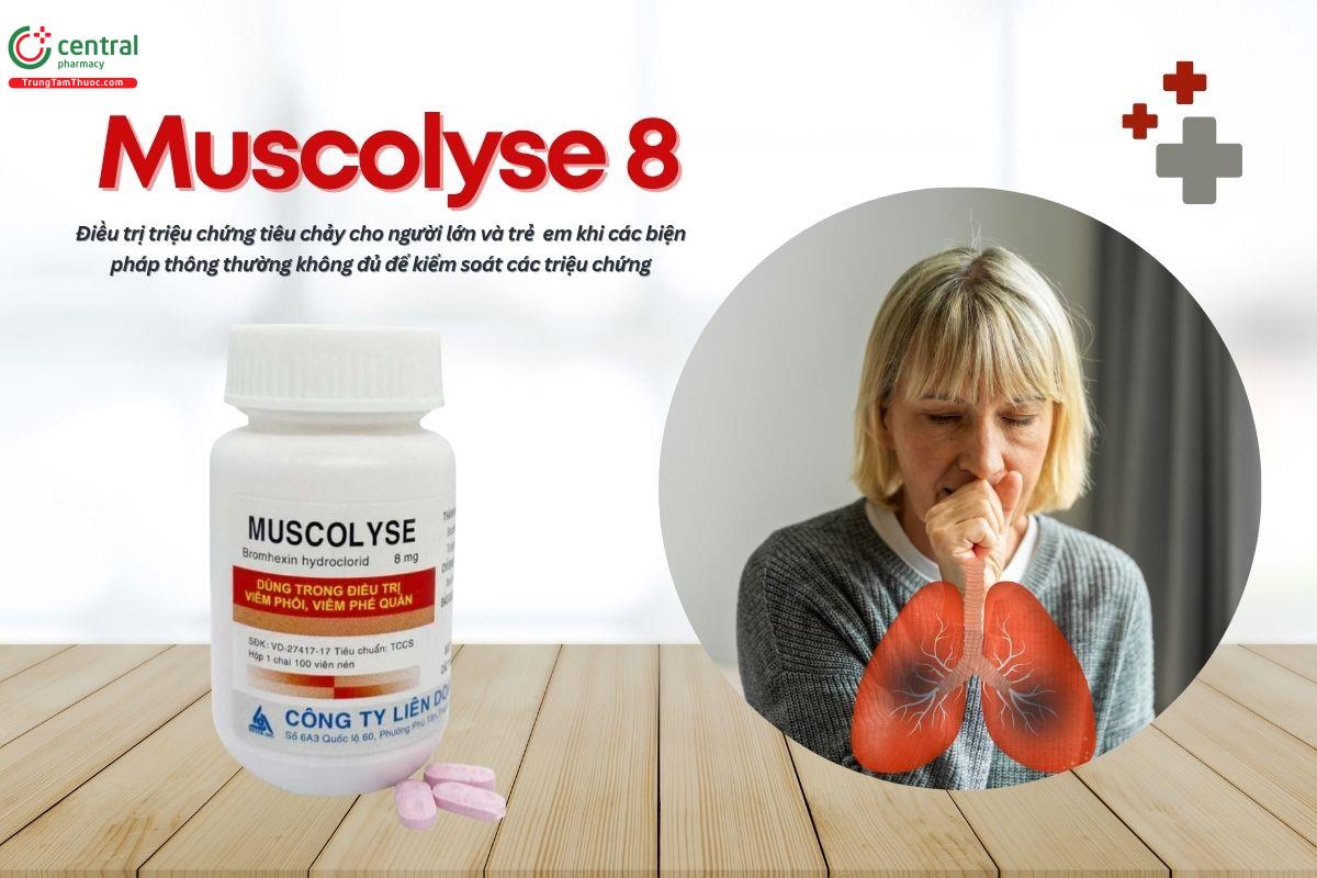 Thuốc Muscolyse 8mg điều trị viêm phế quản cấp, viêm phế quản mạn