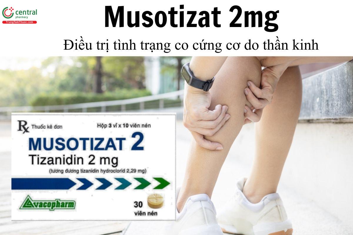 Thuốc Musotizat 2mg - Điều trị tình trạng co cứng cơ do thần kinh