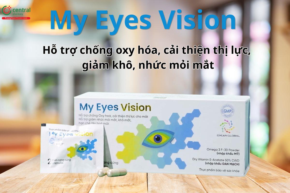 My Eyes Vision cũng cấp dưỡng chất cần thiết, hỗ trợ tăng cường sức khỏe mắt