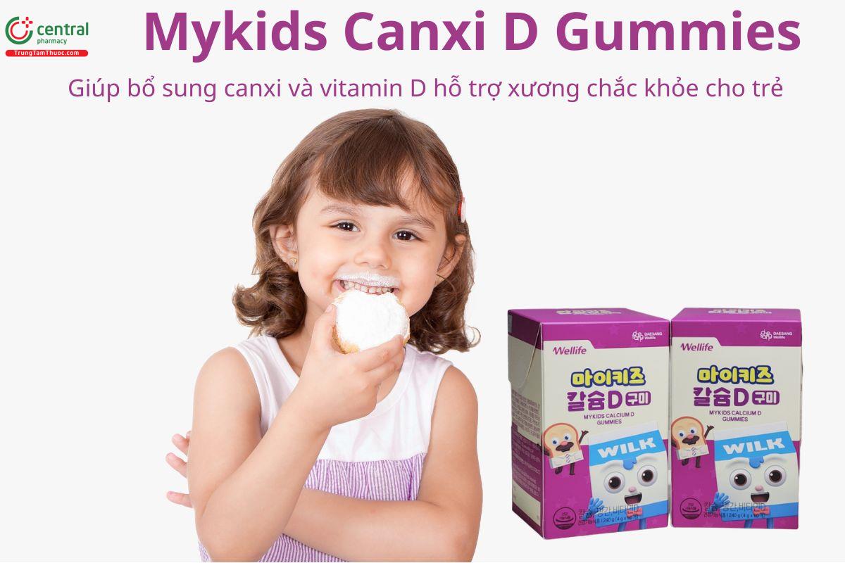 Mykids Canxi D Gummies giúp bổ sung canxi và vitamin D cho trẻ