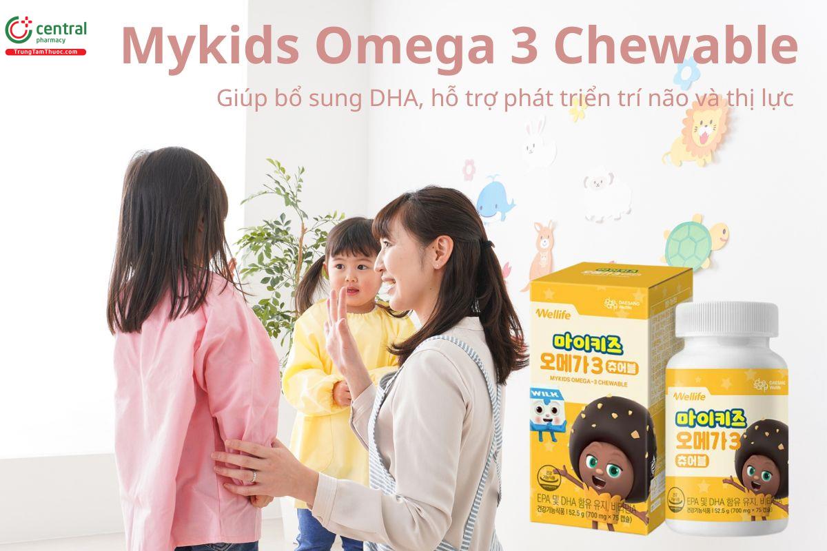  Mykids Omega 3 Chewable giúp phát triển trí não bộ và thị lực