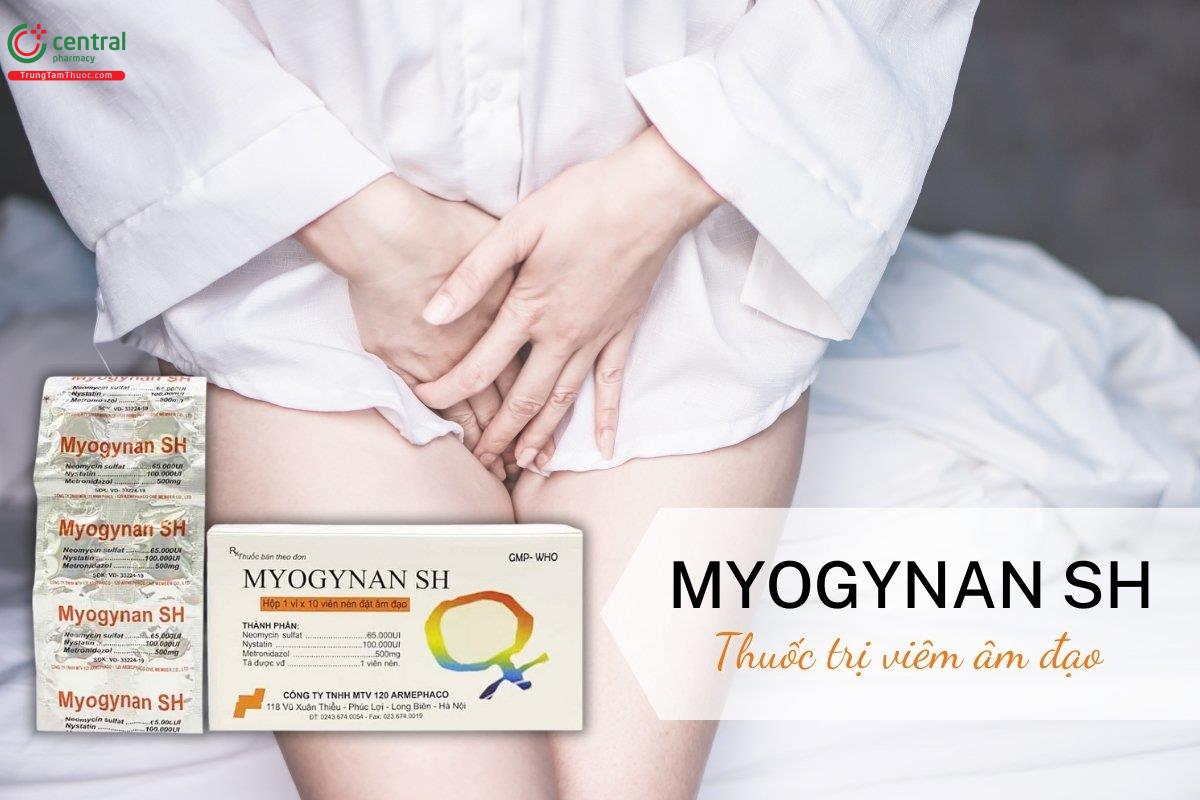 Thuốc đặt Myogynan SH Armephaco điều trị viêm âm đạo do các tác nhân nhạy cảm