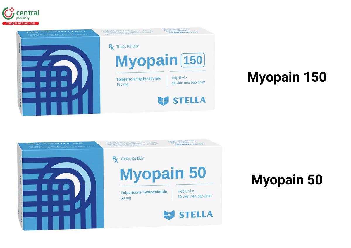 Thuốc Myopain 150 và thuốc Myopain 50