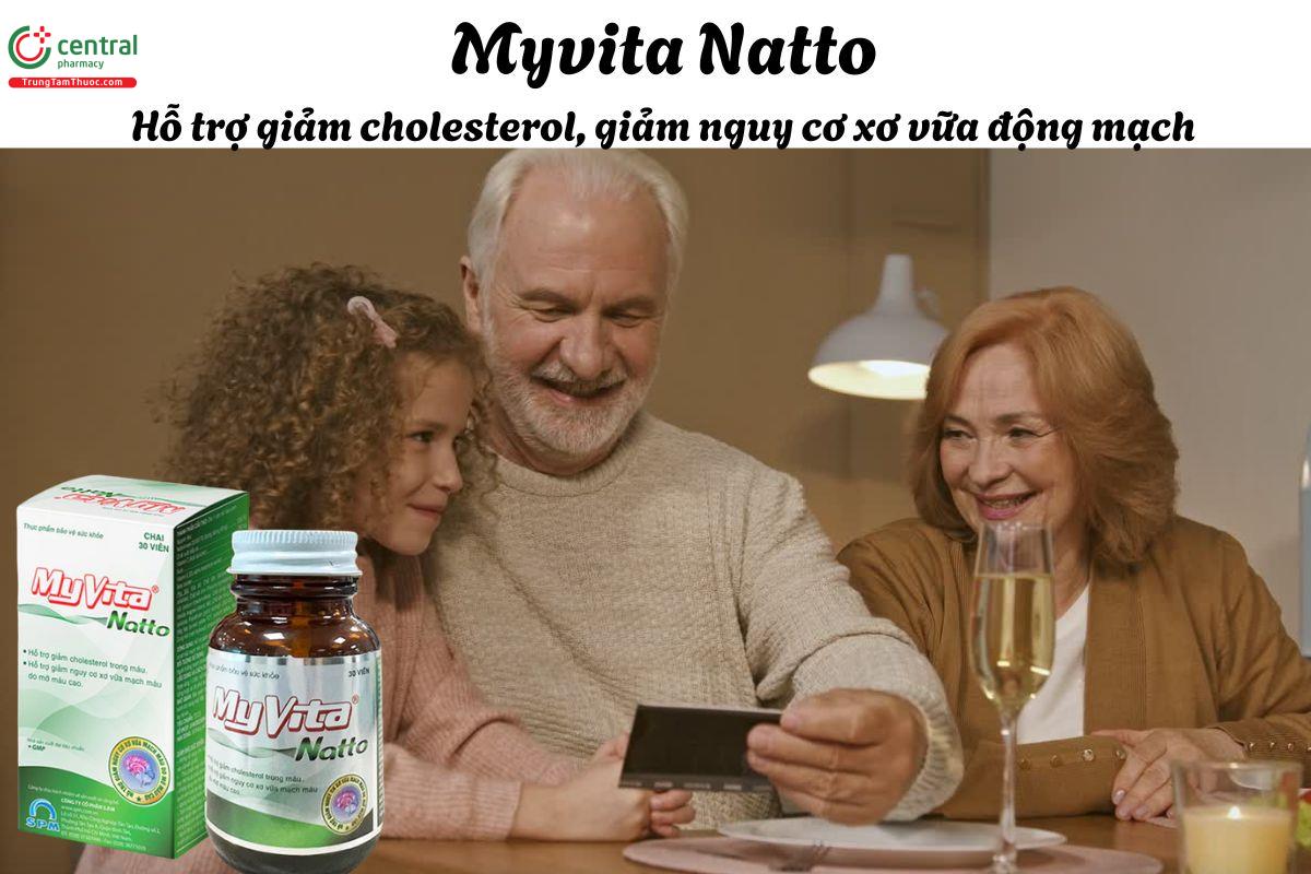 Myvita Natto (Lọ) - Giảm mỡ máu, giảm nguy cơ xơ vữa động mạch