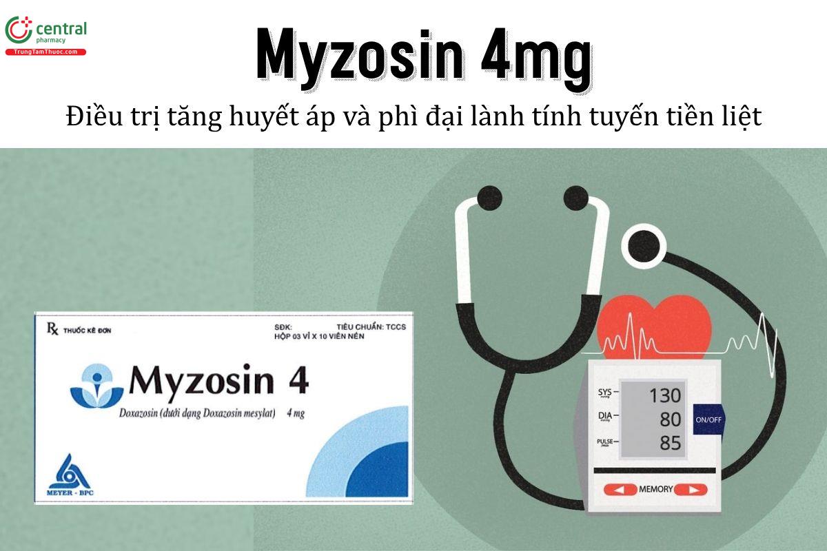 Thuốc Myzosin 4mg - Điều trị tăng huyết áp và phì đại lành tính tuyến tiền liệt