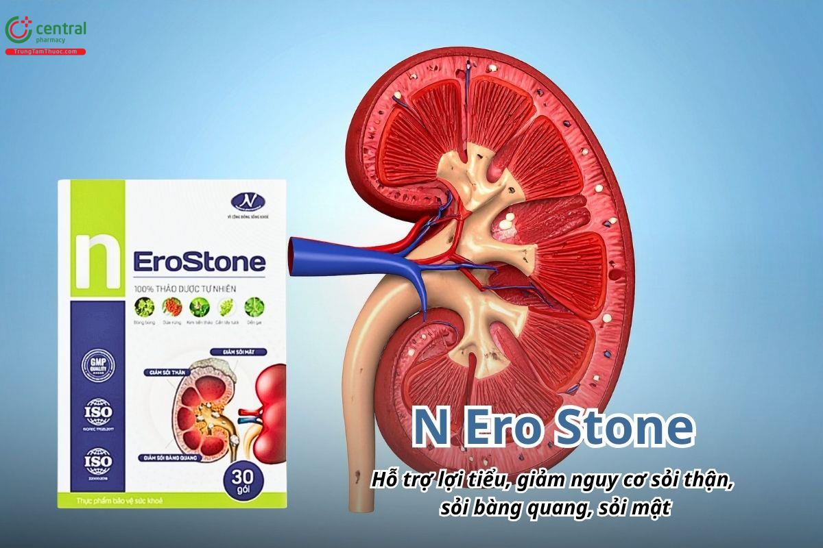 N Ero Stone hỗ trợ lợi tiểu, giảm nguy cơ sỏi thận, sỏi bàng quang, sỏi mật