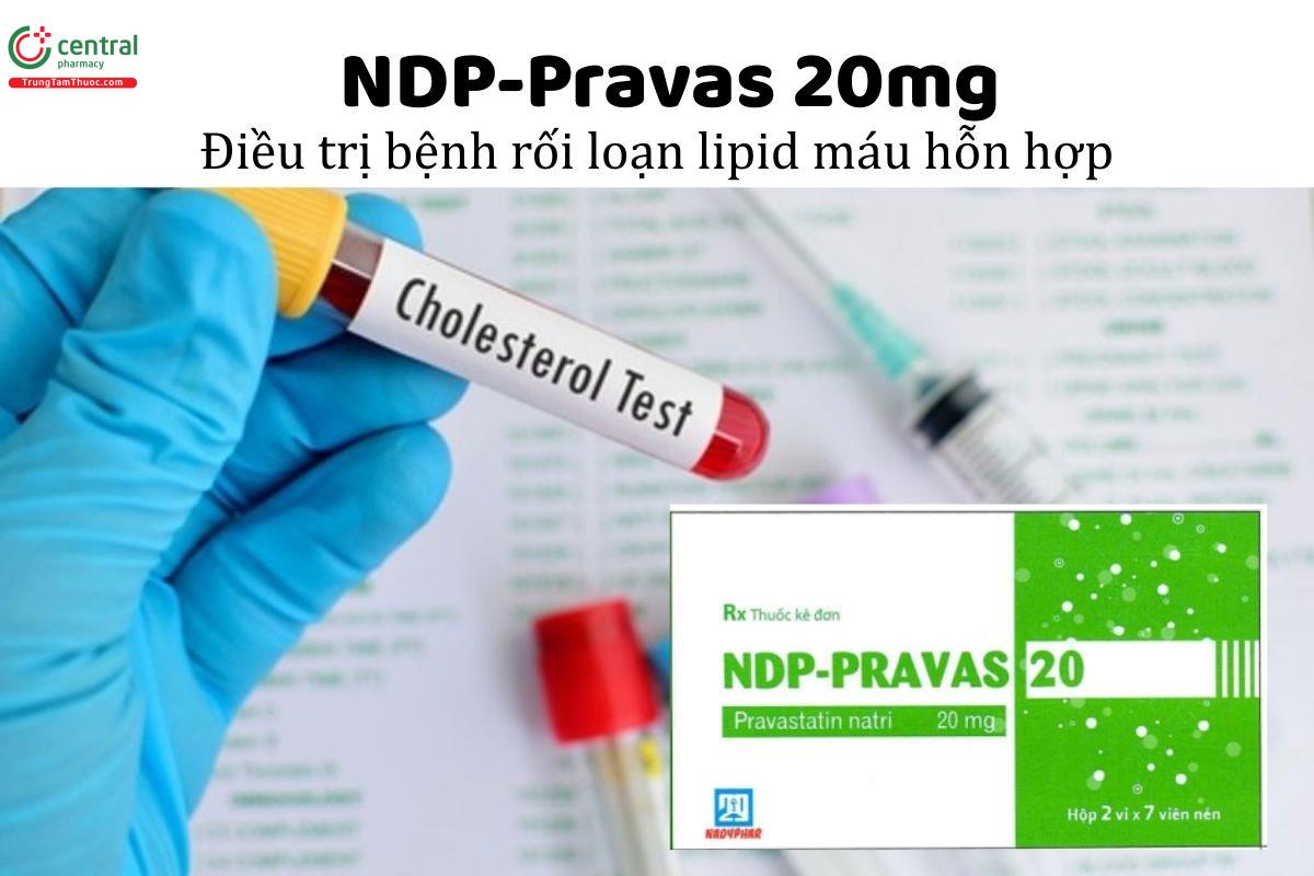 Thuốc NDP-Pravas 20mg - Điều trị bệnh rối loạn lipid máu hỗn hợp