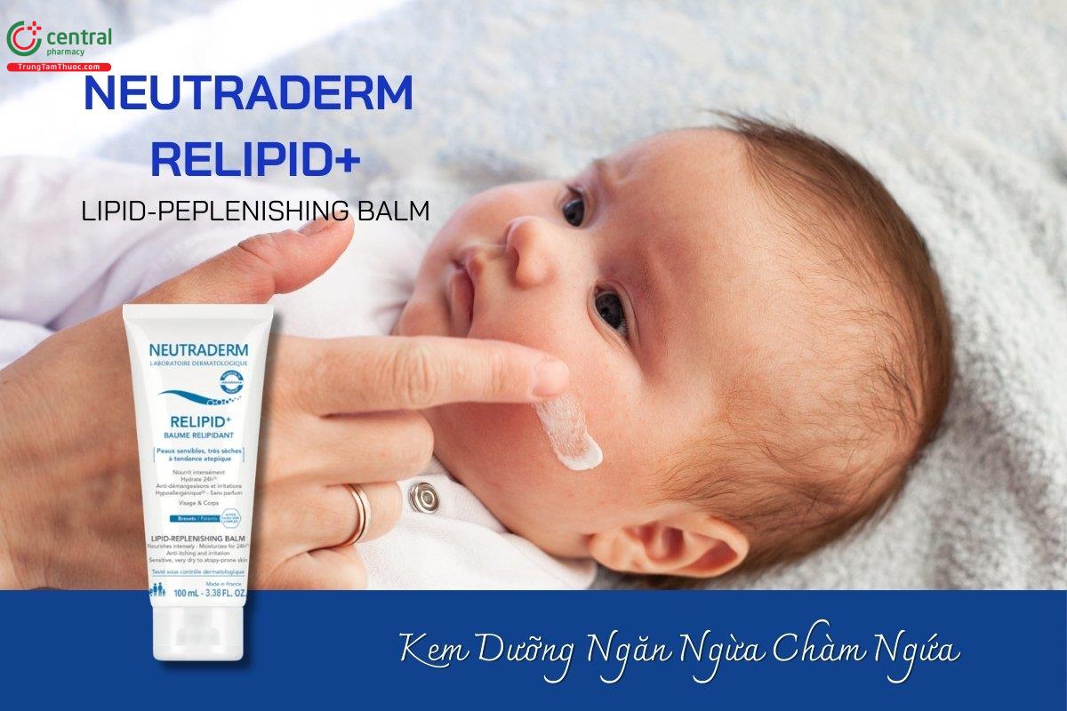 Kem Dưỡng Ngăn Ngừa Chàm Ngứa NEUTRADERM Lipid-Replenishing Balm dành cho da khô và nhạy cảm, giúp duy trì độ ẩm và làm dịu tình trạng ngứa trên da mặt và toàn thân.