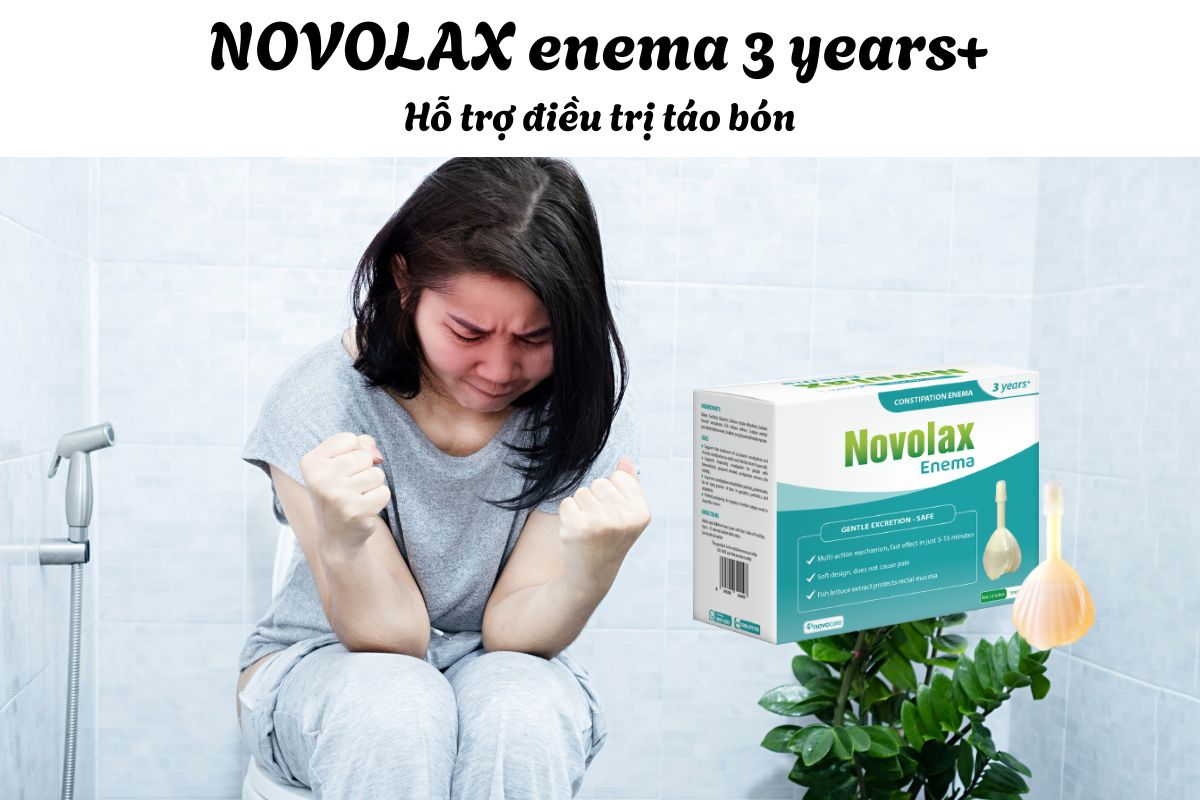 NOVOLAX enema 3 years+ - Giúp cải thiện tình trạng táo bón