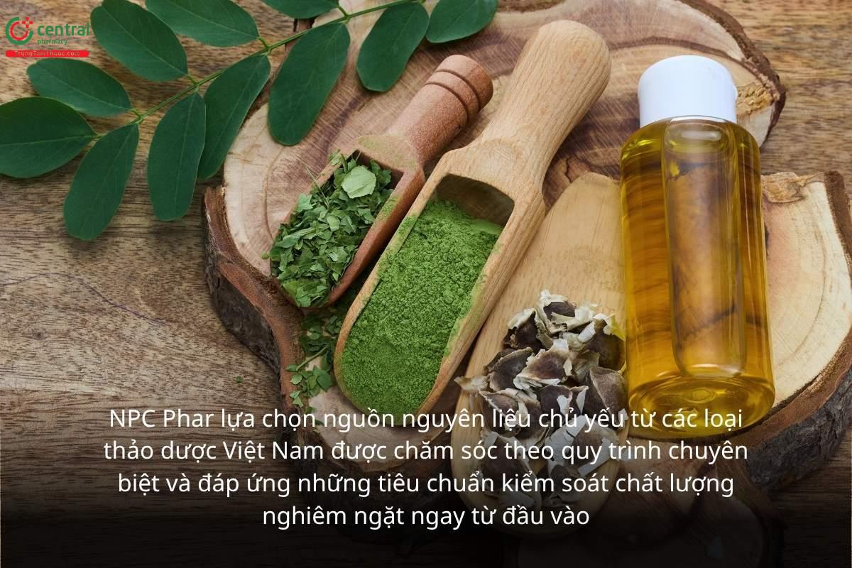 NPC Phar lựa chọn nguồn nguyên liệu chủ yếu từ các loại thảo dược Việt Nam