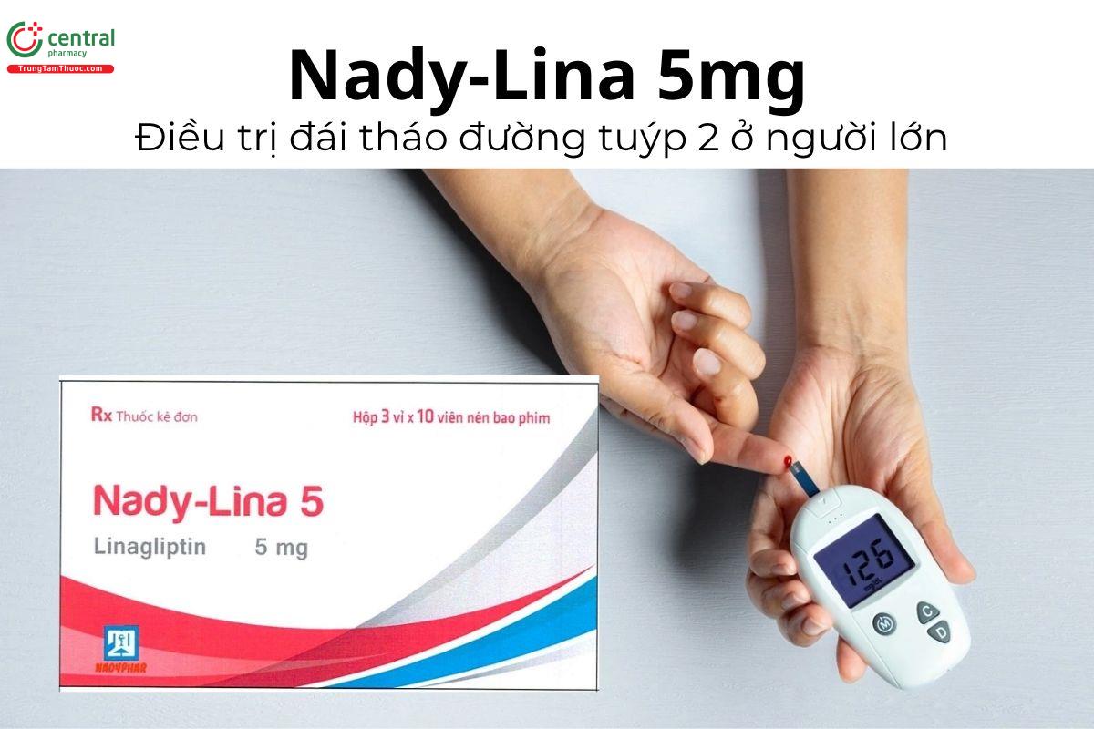 Thuốc Nady-Lina 5mg - Điều trị đái tháo đường tuýp 2 ở người lớn 